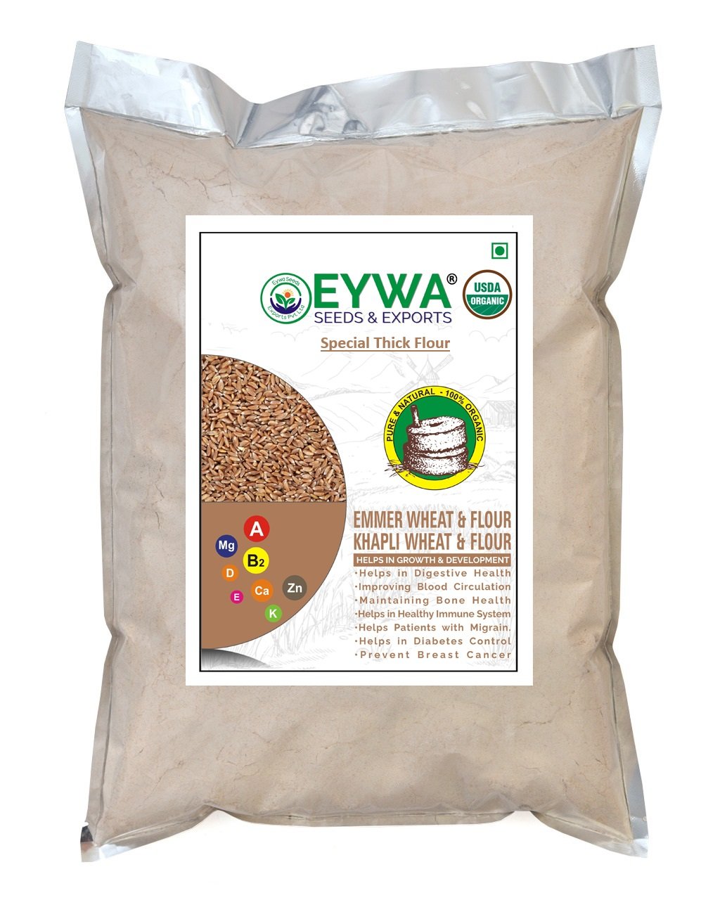 Khapli Wheat Thick Flour