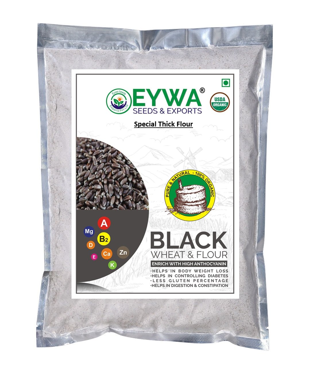 Black Wheat Thick Flour